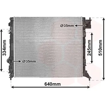 Chladič motoru Chladič, chlazení motoru VAN WEZEL 43012701