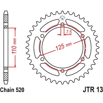 Řetězová sada pro motocykl JT rozeta 4357 44 HONDA CBR 600F 99-00 (PC35 (+1) (435744JT) (řetěz 525) (JT rozeta 4357 44 HONDA CBR 600F 99-00 (PC35 (+1) (435744JT) (řetěz 525))