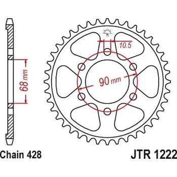 Řetězová sada pro motocykl JT rozeta 4733 47 HONDA CB 125R 18-20 (473347JT) (řetěz428) (JT rozeta 4733 47 HONDA CB 125R 18-20 (473347JT) (řetěz428))