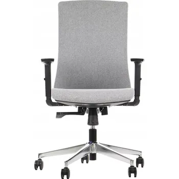 OTOČNÁ KANCELÁŘSKÁ ŽIDLE TONO ŠEDÁ CHROMOVÁ ZÁKLADNA