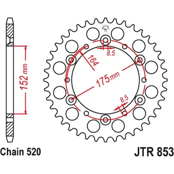 Řetězová sada pro motocykl JT rozeta 856 46 hliníková RACElité YAMAHA YZ/YZF 88-98 (85646JTA) (řetěz 520) barva černá (JT rozeta 856 46 hliníková RACElité YAMAHA YZ/YZF 88-98 (85646JTA) (řetěz 520) barva černá)