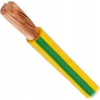 elektrický kabel Vodič lanko LGY 1x2,5mm2 750V žluto-zelený