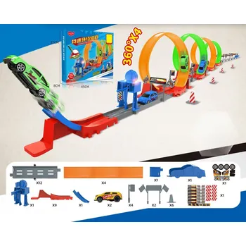 autodráha EXTRÉMNÍ ZÁVODNÍ AUTODRÁHA 4 OKRUHY + 2 AUTÍČKA V SADĚ