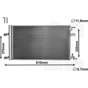 Výparník klimatizace Kondenzátor, klimatizace VAN WEZEL 37005499