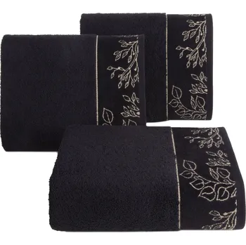 Ručník BAVLNĚNÝ RUČNÍK LIMITED COLLECTION VICTORIA7 70X140 CM ČERNÁ