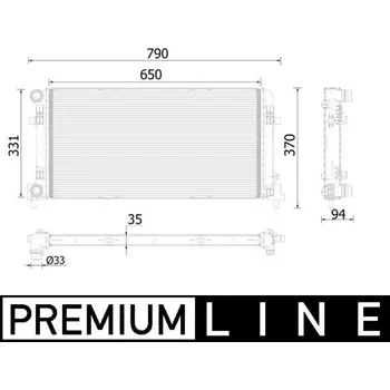 Chladič motoru Chladič, chlazení motoru MAHLE CR 2222 000P