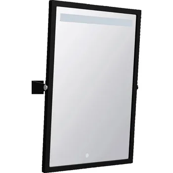 Zrcadlo Help: výklopné zrcadlo s LED osvětlením, dotykový senzor, 400 x 600 mm, černé 301201030