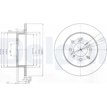 Brzdový kotouč Brzdový kotouč DELPHI BG3793