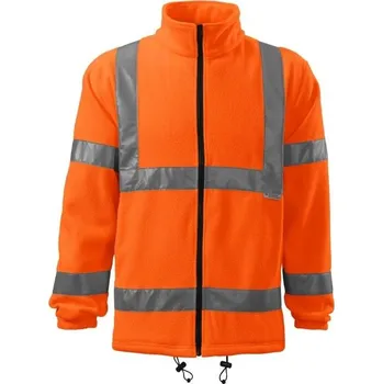 Pracovní zástěra BUNDA High Vis 100% PES HV FLEECE JACKET 5v1 fluorescenční oranžová 98 2XL