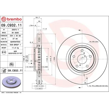 Brzdový kotouč Brzdový kotouč BREMBO 09.C932.11