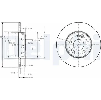 Brzdový kotouč Brzdový kotouč DELPHI BG2314