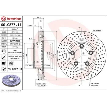 Brzdový kotouč Brzdový kotouč BREMBO 09.C877.11