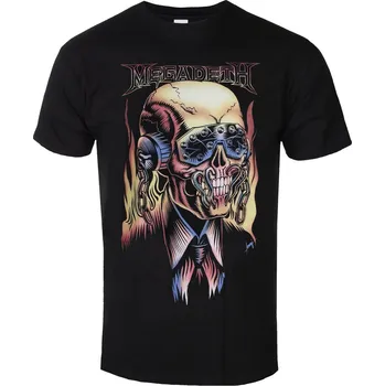 Tričko metal pánské Megadeth - Flaming - ROCK OFF - MEGATS05MB - XL