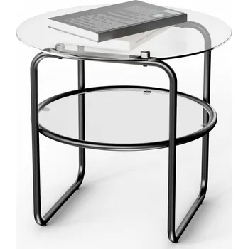 Konferenční stolek 701716 - Tchibo - Konferenční stolek se skleněnou deskou - barva: černá