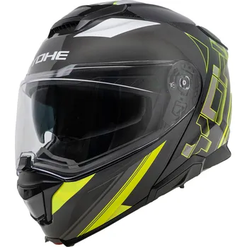 Helma na motorku YOHE Moto helma Yohe 937 Double Visor Fluo/černá Hi-Vis XL