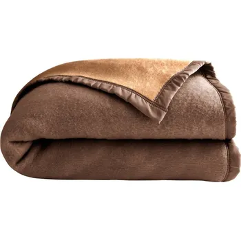 přikrývka Blancheporte Dvoubarevná přikrývka Courtelle 420g/m2 žlutohnědá 140x200 cm