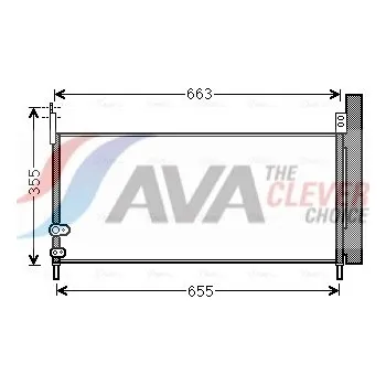 Výparník klimatizace Kondenzátor, klimatizace AVA Benelux TO5576D