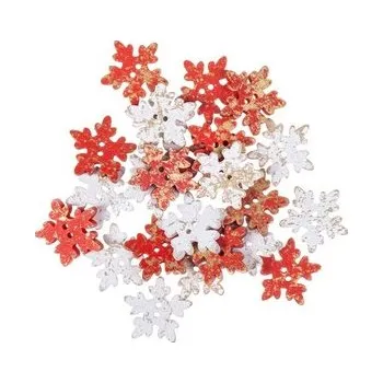 Set školních potřeb Guziki śnieżynki 2,5cm 24szt