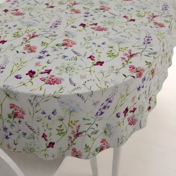 ubrus Dekorační oválný ubrus PML-098 Luční květiny na smetanovém 50x100 cm