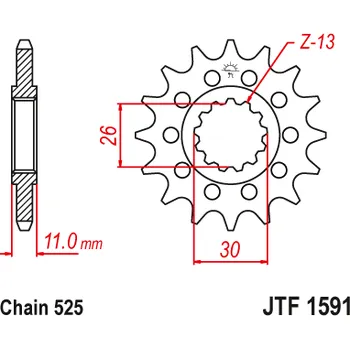 Řetězová sada pro motocykl JT řetězové kolo přední 2091 15 s gumou YAMAHA FZ8 10-15, MT 09 14-20, MT 07 14-24 TDM 900 02-13 TENERE 700 19-, R1 15-24, TENERE 700 20-24 (209115JTRB) (řetěz 525) (JT řetězové kolo přední 2091 15 s gumou YAMAHA FZ8 10-15, MT 09 14-20, MT 07 14-24 TDM 90