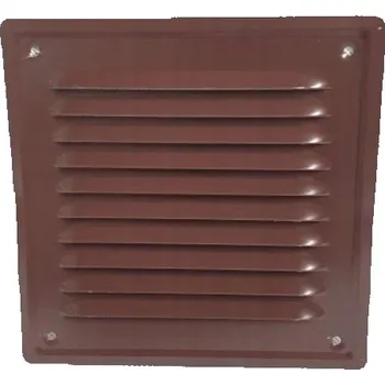 Větrací mřížka Ventilační mřížka do krbu airRoxy , hnědá, 14x14 cm, pozinkovaný plech