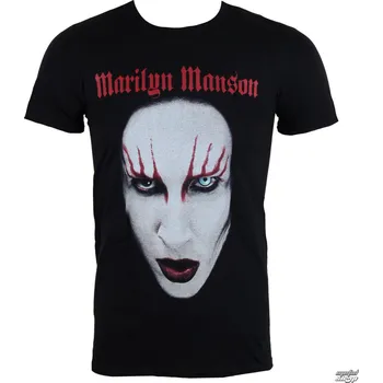 Pánské tričko Tričko metal pánské Marilyn Manson - Red Lips - ROCK OFF - MMTS0101MB - XL