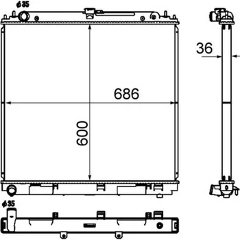 Chladič motoru Chladič, chlazení motoru MAHLE CR 1878 000S