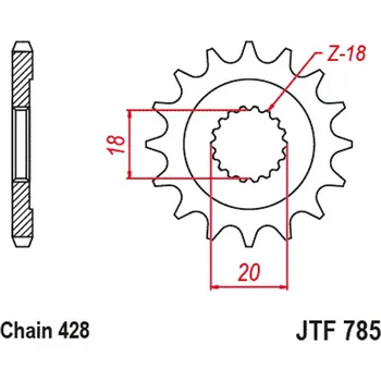 Motodíl JT řetězové kolo přední 426 13 BENELLI 125 LEONCIO 22-23, KEEWAY 125 STRIKE 13-14, RKF 125 11-23, TX 125 11-20 (42613JT) (řetěz 428) (JT řetězové kolo přední 426 13 BENELLI 125 LEONCIO 22-23, KEEWAY 125 STRIKE 13-14, RKF 125 11-23, TX 125 11-20 (42613JT))