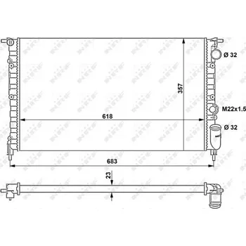 Chladič motoru Chladič, chlazení motoru NRF 507465