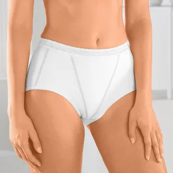Dámské spodní prádlo Sada 3 kalhotek maxi s efektem plochého břicha bílá 50/52