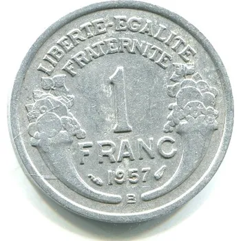 FRANCIE. 1 franc 1957/B.