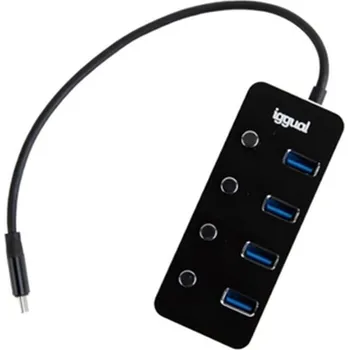 USB hub USB rozbočovač iggual IGG318485