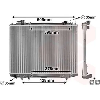 Chladič motoru Chladič, chlazení motoru VAN WEZEL 27002171