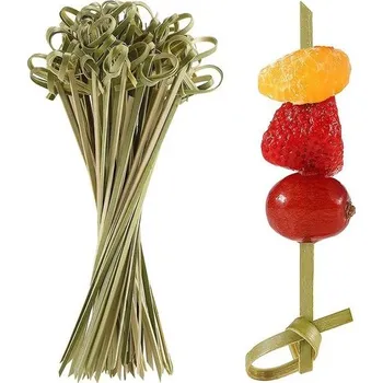 Odkapávač na nádobí Balení 100 bambusových koktejlových špízů Párátka pro předkrmy Přírodní bambusové špízy s uzlíkem