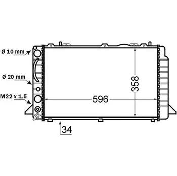 Chladič motoru Chladič, chlazení motoru MAHLE CR 396 000S