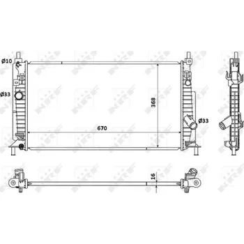 Chladič motoru Chladič, chlazení motoru NRF 53905