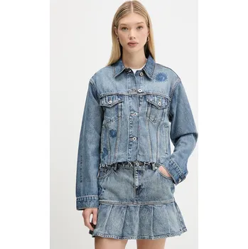 Pánský bomber Džínová bunda Hugo Blue Anouk_Cropped_B 50546316 modrá 55J, vel. XS