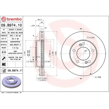 Brzdový kotouč Brzdový kotouč BREMBO 09.B974.11