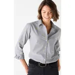 Košile s potiskem srdíček, ze šambré šedá/zlatá 36