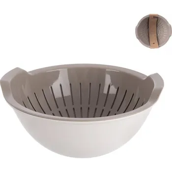 Cedník UH+miska ELA pr. 25 cm hnědá