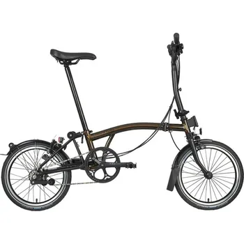 Skládací kolo Skládací kolo Brompton C Line 6Speed, Black Lacquer/Black typ řídítek M
