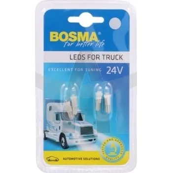 Autožárovka Žárovka 24V LED T05 1xLED bílá sada 4ks BOSMA 7651