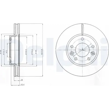 Brzdový kotouč Brzdový kotouč DELPHI BG4261