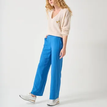 Dámské kalhoty Široké kalhoty modrá 34/36