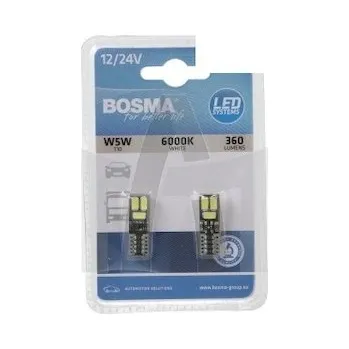 Autožárovka Žárovka 12/24V LED T10 6xSMD 6000K bílá BOSMA 7381