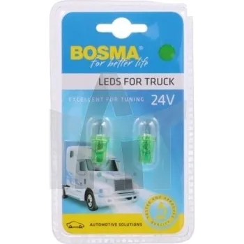 Autožárovka Žárovka 24V LED T10 1xLED zelená BOSMA 7392