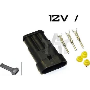 Elektrická zásuvka Konektor AMP SUPER SEAL 3 pin zásuvka AMP3-KR/G