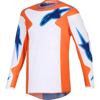 Moto dres Motokrosový dres Alpinestars Fluid Grid oranžovo-modrý M