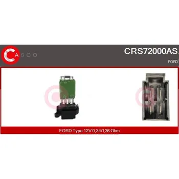 Ventilátor topení a klimatizace Odpor, vnitřní tlakový ventilátor CASCO CRS72000AS