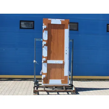 Vchodové dveře VÝPRODEJ Plastové vchodové dveře - KNIPPING 88 MD, 940x2040 mm, O levé ven, zlatý dub/zlatý dub